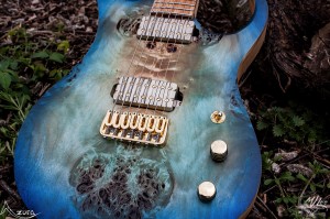 Burl poplar top + Olive fingerboard         www.azuraguitars.co.uk